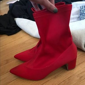 Red booties!